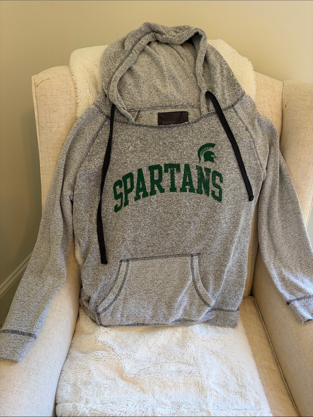 Spartans Gray Hooded Women's Sweater/sweatshirt -  Pullover hoodie
